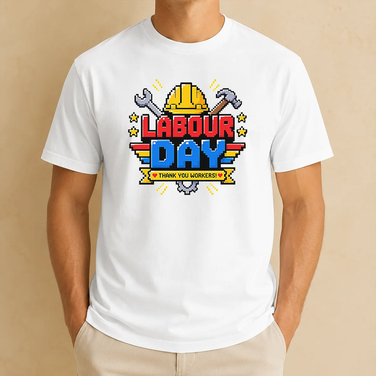 Funny Nice Labour Day Pixel Art Shirt Funny Nice Labour Day Pixel Art Shirt