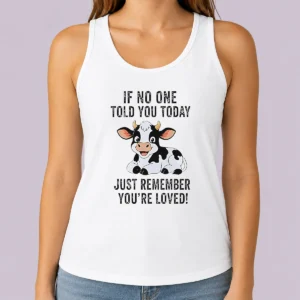 Funny Official Cow If No One Told You Today Just Remember You'Re Loved Tank Top