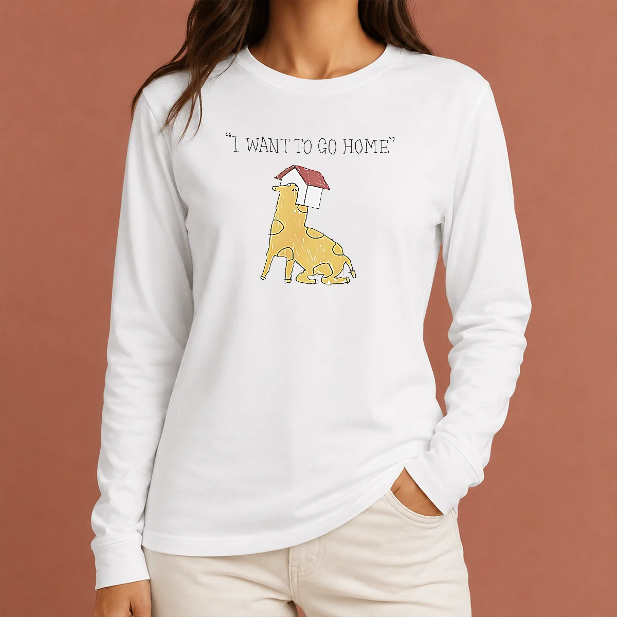 Funny Pretty I Want To Go Home Long Sleeve Shirt