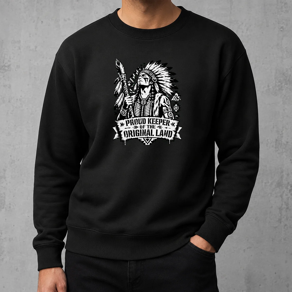 Good Awesome Indigenous Peoples Day Proud Keeper Stencil Sweater
