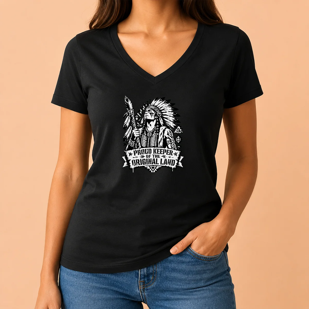 Good Awesome Indigenous Peoples Day Proud V-Neck Shirt Good Awesome Indigenous Peoples Day Proud V-Neck Shirt