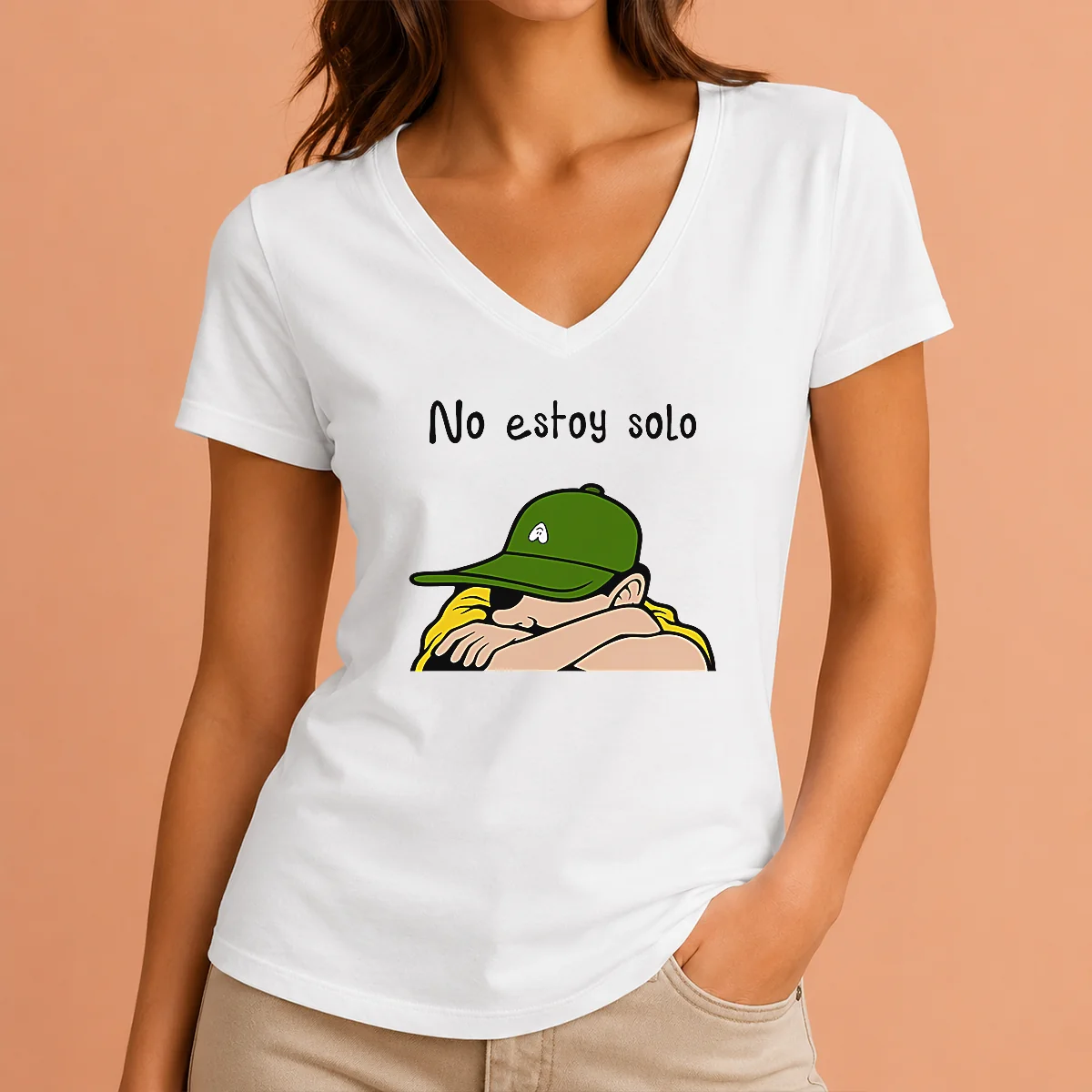 Good Awesome No Estoy Solo Charlie V-Neck Shirt Good Awesome No Estoy Solo Charlie V-Neck Shirt