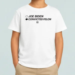 Good Pretty Joe Biden Convicted Felon Political Election Kids T-Shirt