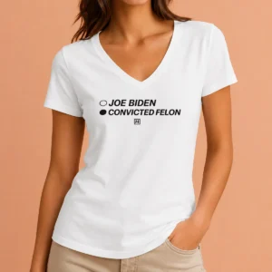 Good Pretty Joe Biden Convicted Felon Political Election V-Neck Shirt