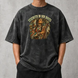 Happy Awesome Indigenous Peoples Day Vintage Pride Washed T-Shirt