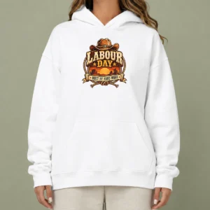 Happy Top Labour Day Built By Hard Work Desert Sunset Cowboy Hoodie