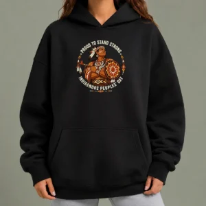 Hot Funny Indigenous Peoples Day Pride Warrior Vector (2) Hoodie