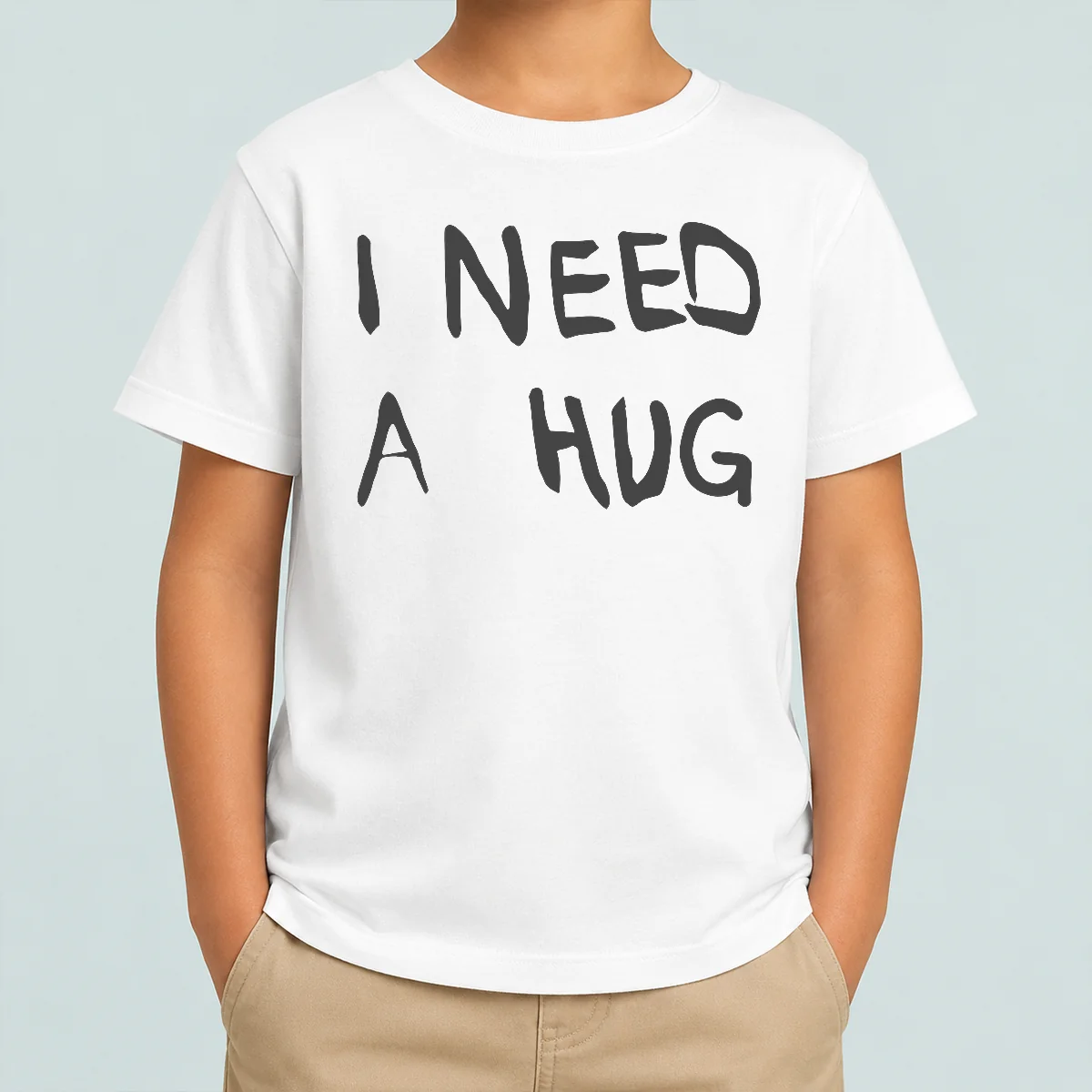 Hot Nice I Need A Hug Affection Comfort Mental Health Kids T-Shirt
