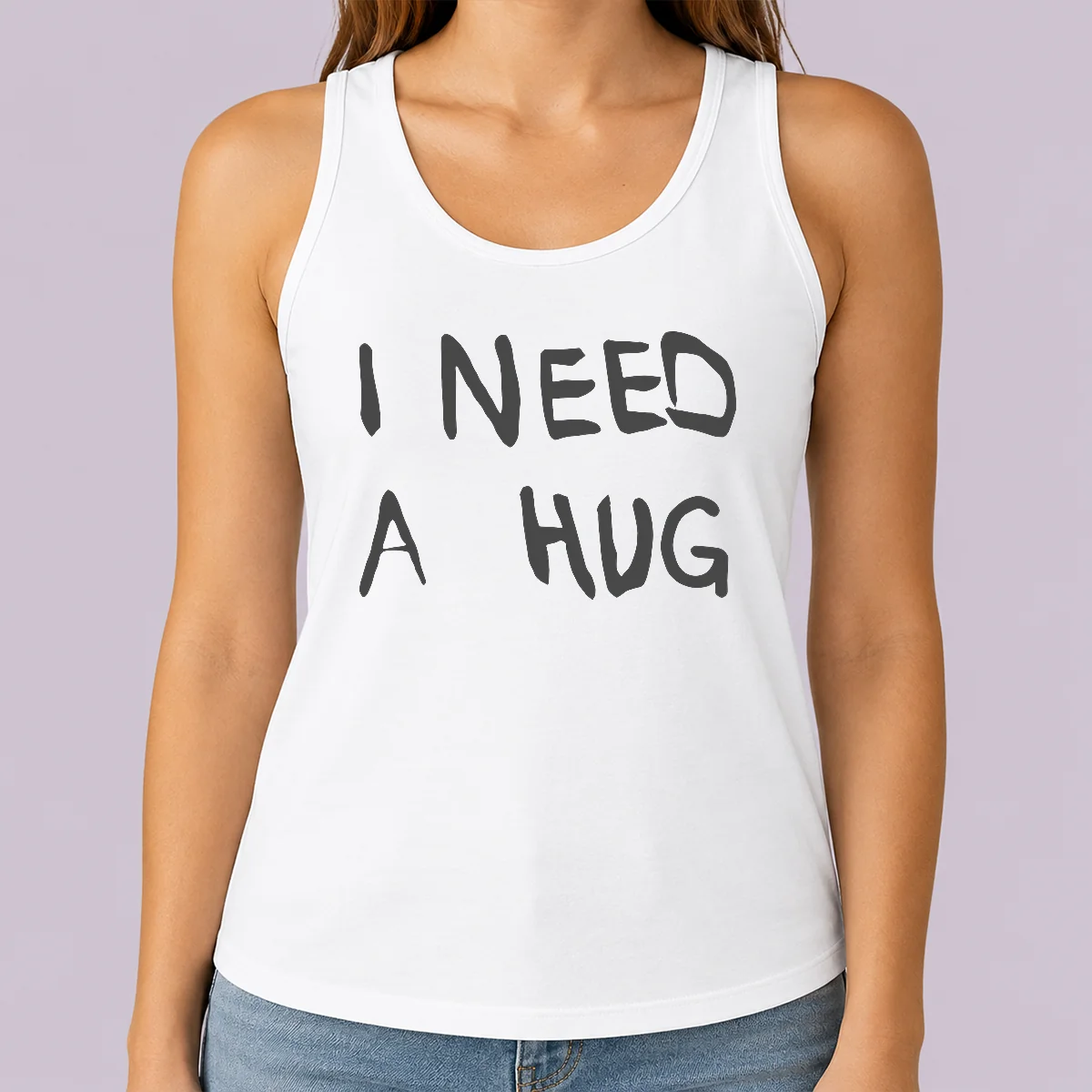Hot Nice I Need A Hug Affection Comfort Mental Health Tank Top