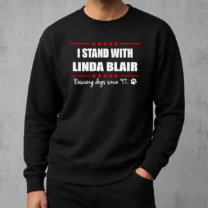 Hot Premium Pretty I Stand With Linda Blair Animal Rescue Support Sweater
