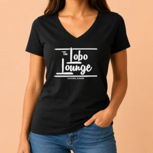 Hot Pretty The Lobo Lounge Lanford Illinois V-Neck Shirt