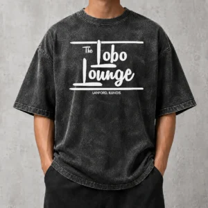 Hot Pretty The Lobo Lounge Lanford Illinois Washed T-Shirt