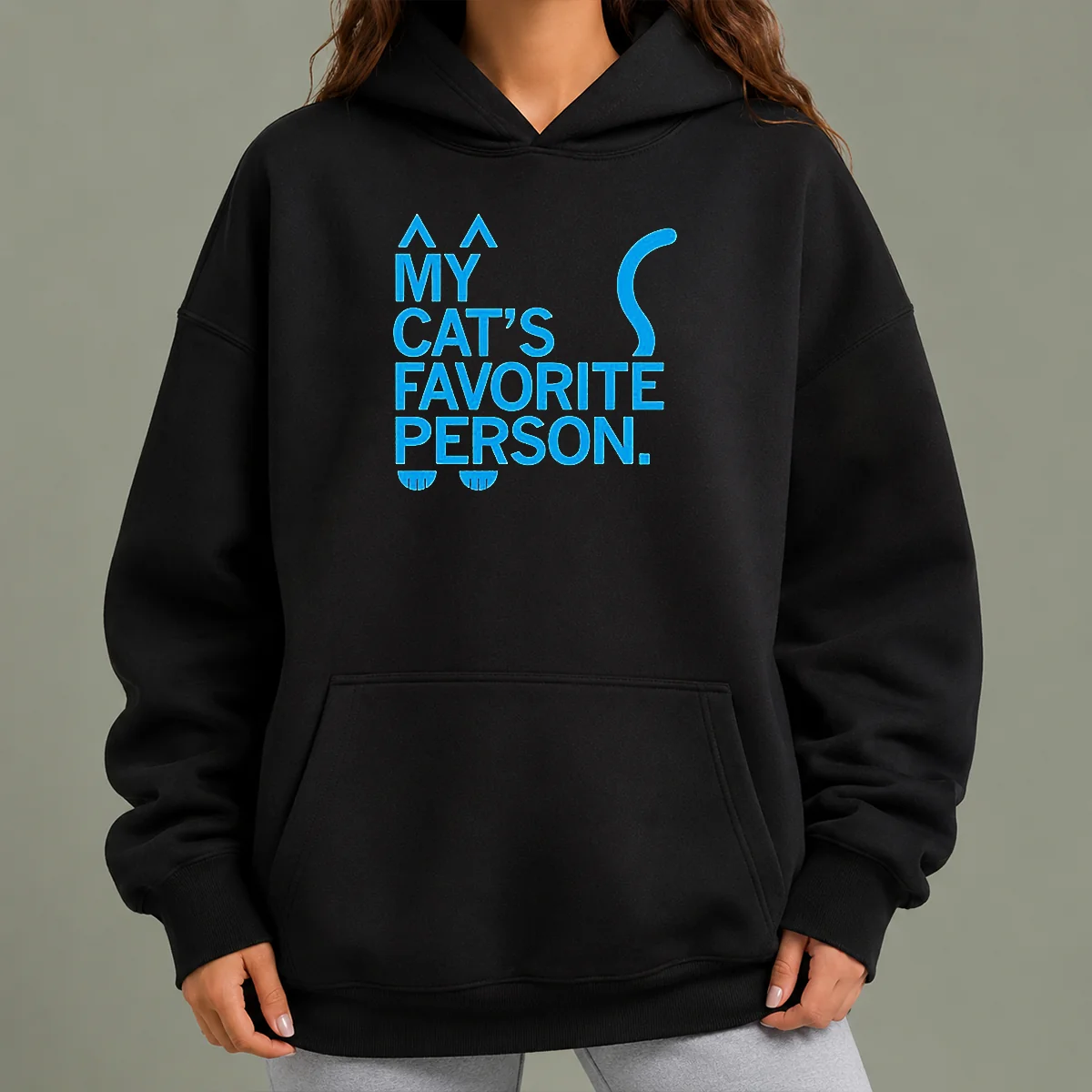 Hot Top My Cat'S Favorite Person Cat Lover Pet Owner Hoodie