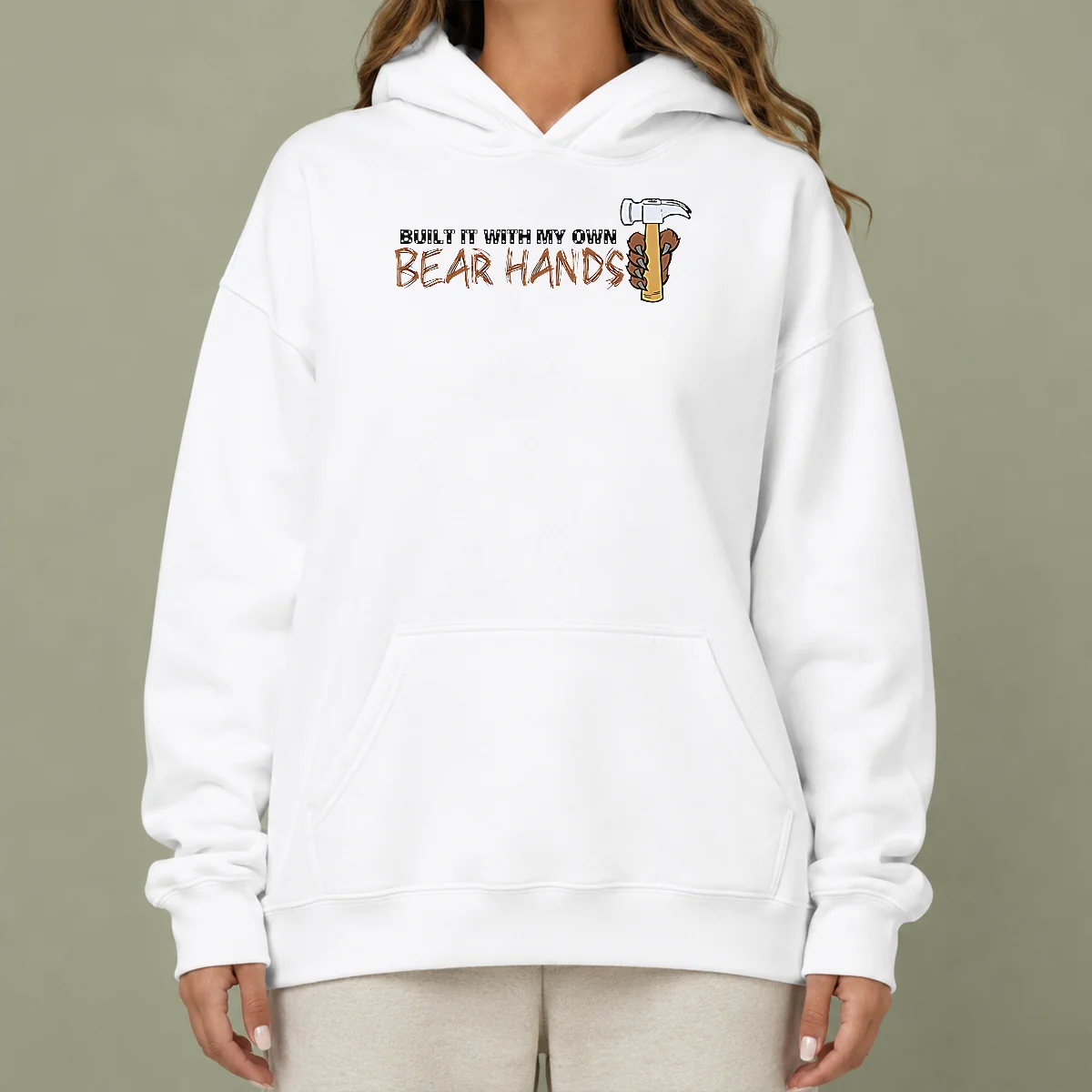 Nice Awesome Built It With My Own Bear Hands Handyman Hoodie