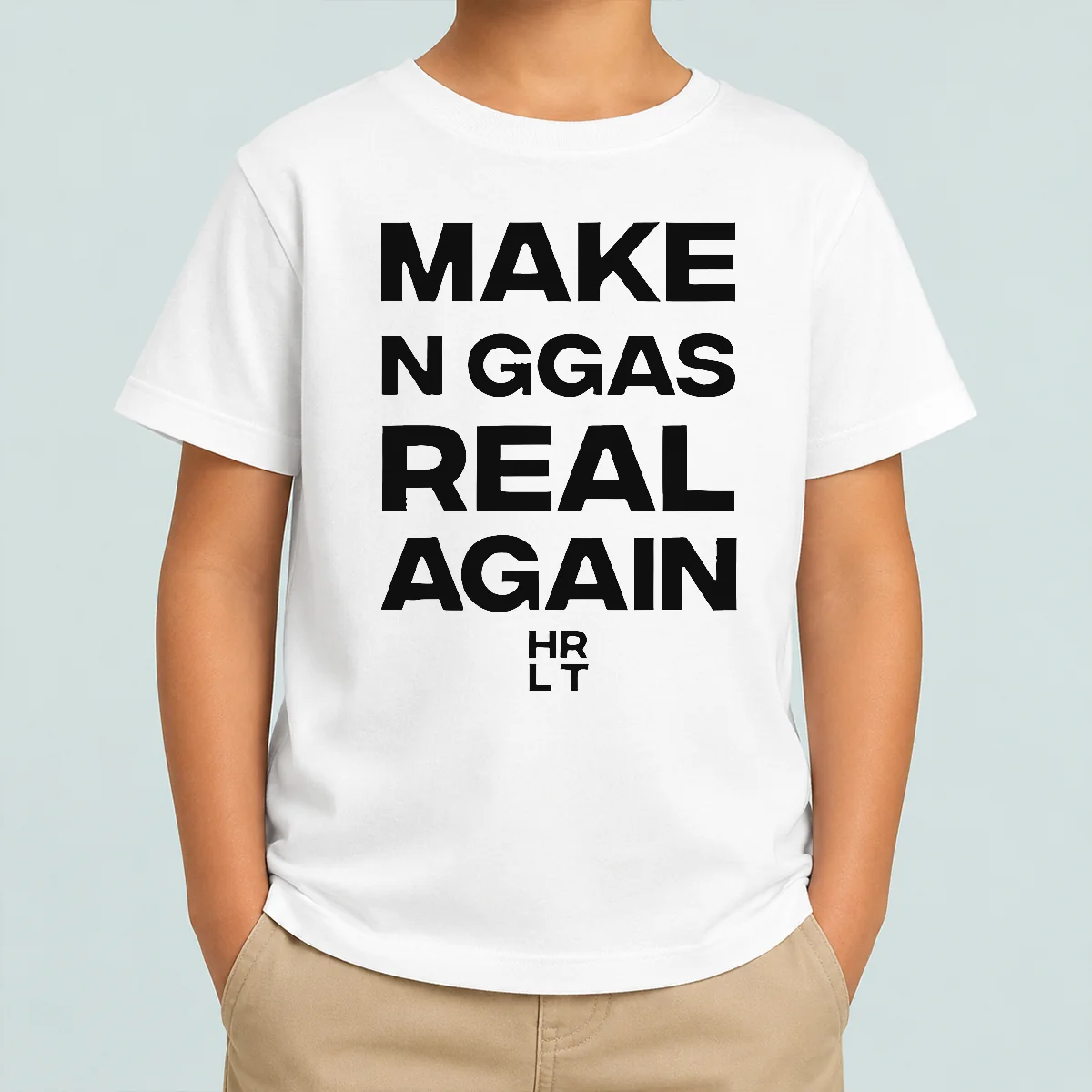 Nice Funny Make N Ggas Real Again HRLT Text Kids T-Shirt