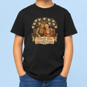 Nice Good Grandparents Day Vintage Family Love Thank You Kids T-Shirt