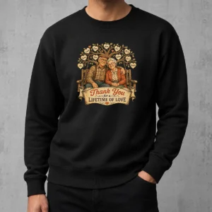Nice Good Grandparents Day Vintage Family Love Thank You Sweater