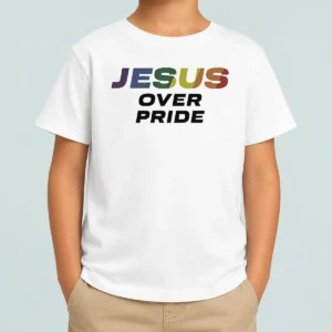 Nice Good Jesus Over Pride Kids T-Shirt
