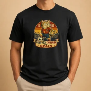 Nice Official Vintage Spanish Soccer Cat Meme Funny