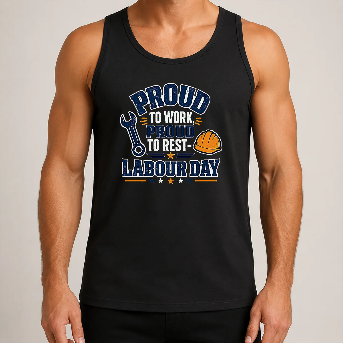 Nice Pretty Labour Day Pride Typography For Workers Tank Top