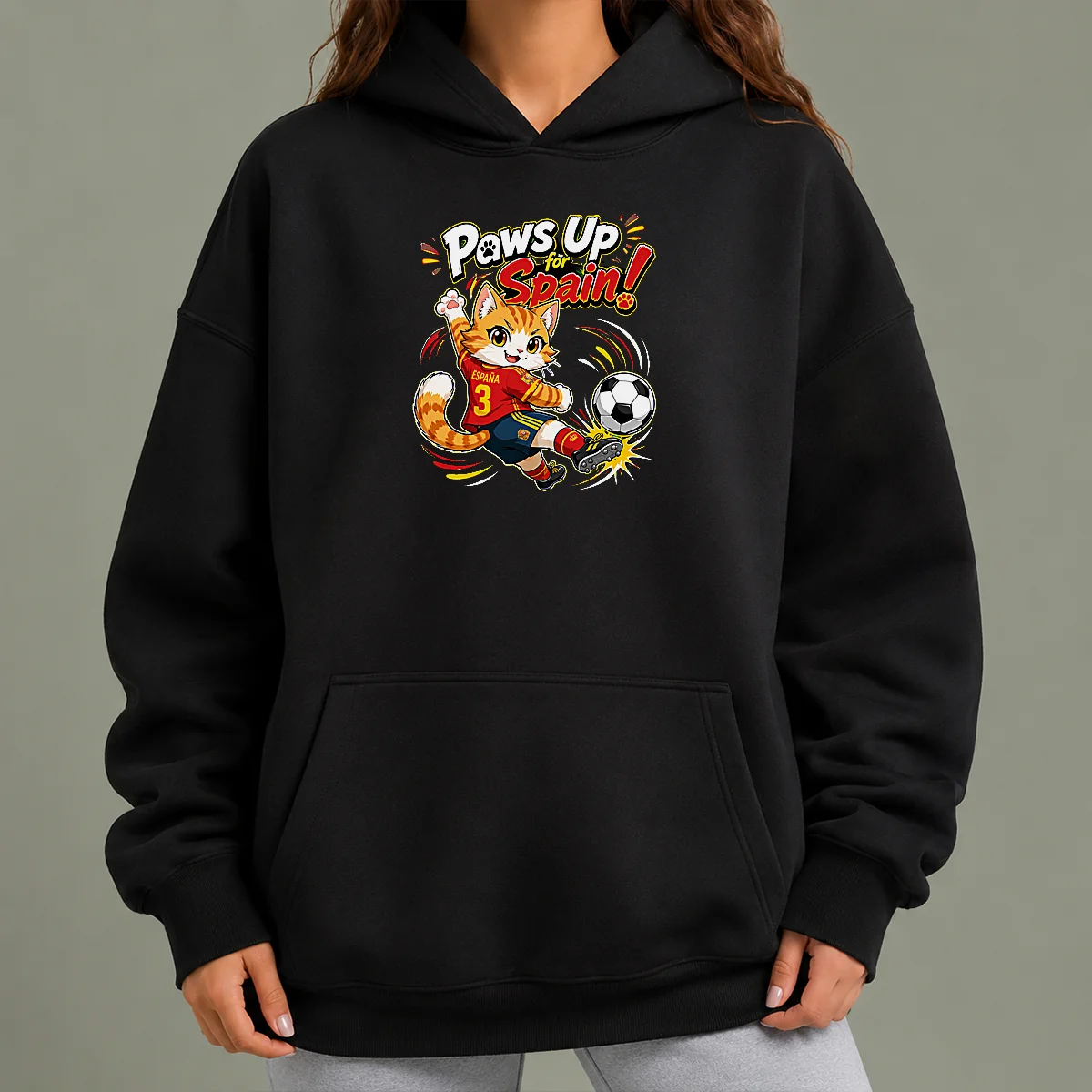Official Nice Spanish Soccer Cat Meme Anime Hoodie