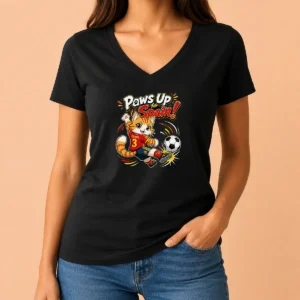 Official Nice Spanish Soccer Cat Meme Anime V-Neck Shirt