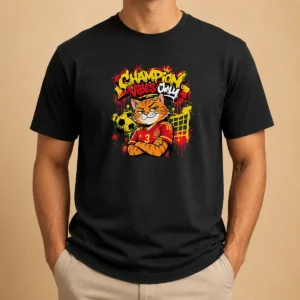 Premium Hot Spanish Soccer Cat Champion Vibes Graffiti