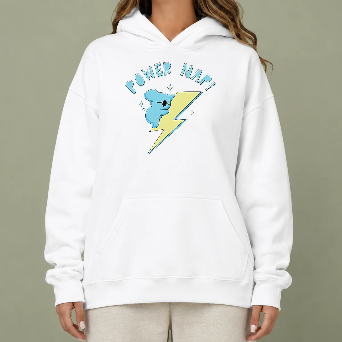 Premium Nice Koya BT21 Power Nap Lightning Bolt Sleeping Hoodie