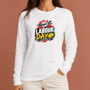 Premium Official Labour Day Fist Wrench Building Futures Grunge Long Sleeve Shirt