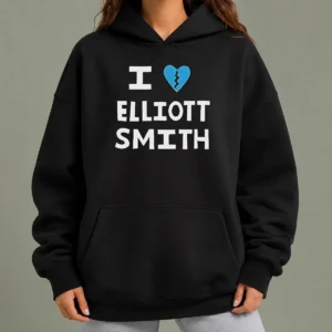 Premium Pretty I Heart Elliott Smith Indie Rock Singer Songwriter Hoodie