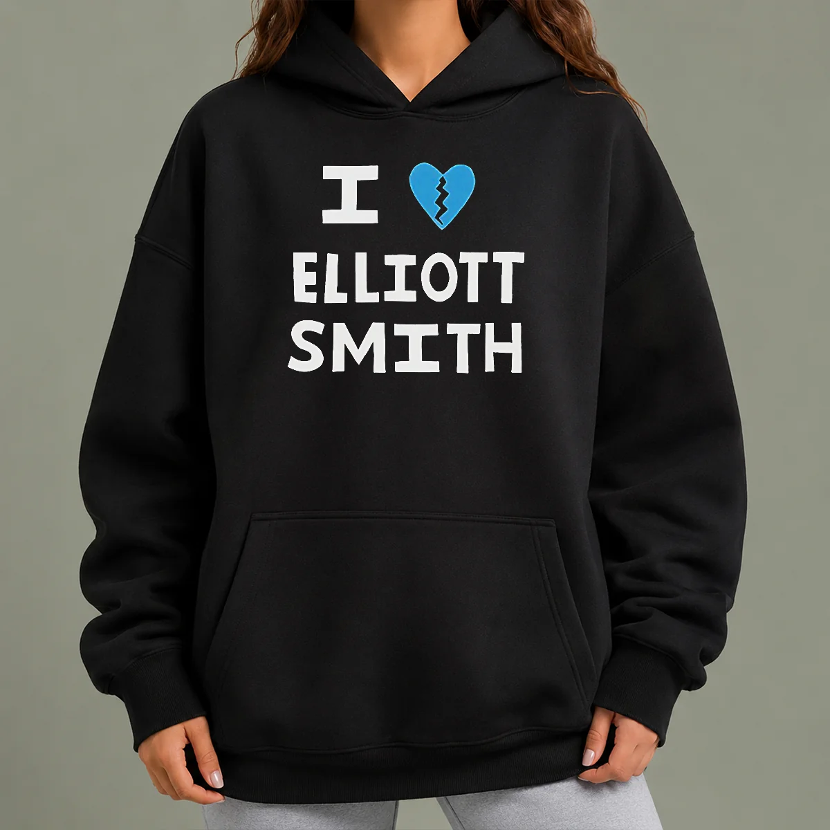 Premium Pretty I Heart Elliott Smith Indie Rock Singer Songwriter Hoodie
