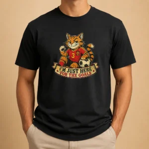 Pretty Premium Spanish Soccer Cat Meme Im Just Here For The Goals Retro Dis