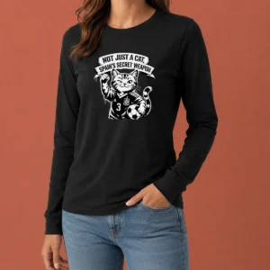 Top Good Spain Soccer Cat Meme Stencil Long Sleeve Shirt