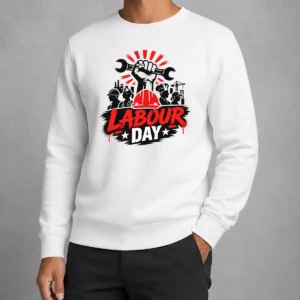 Top Nice Labour Day Workers Silhouette Fist Wrench Grunge Sweater